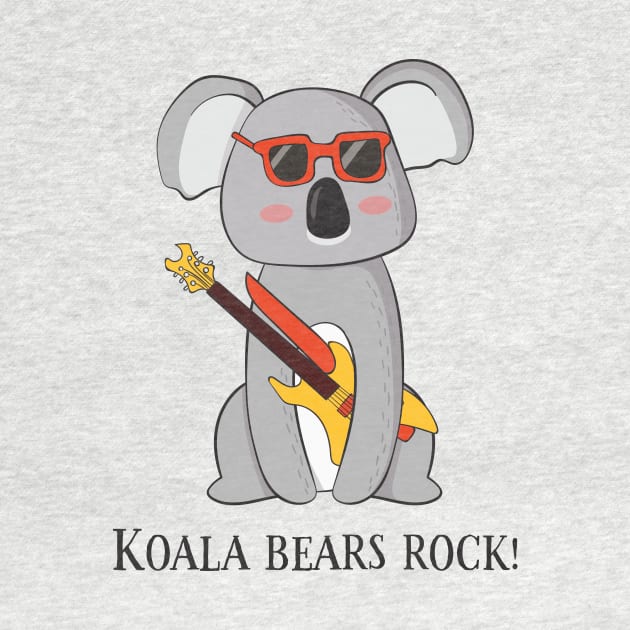 Koala Bears Rock, Funny Cute Koala Bear Love by Dreamy Panda Designs